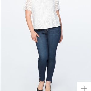 NWT Plus Size 20 Eloquii Peach Lift Step Hem Jeans